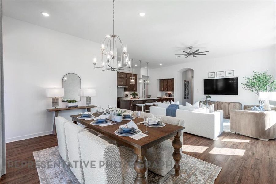 Furnished interior view inside a new home in Mosaic, Prosper (Image 13).