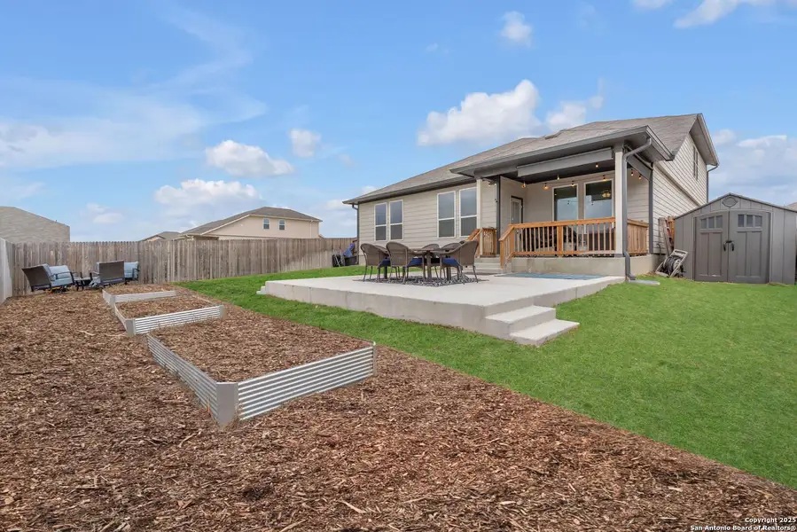 Exterior details and patio area of a home in Saddle Creek Ranch, Cibolo (Image 4). Exterior details and patio area of a home in Saddle Creek Ranch, Cibolo (Image 4).