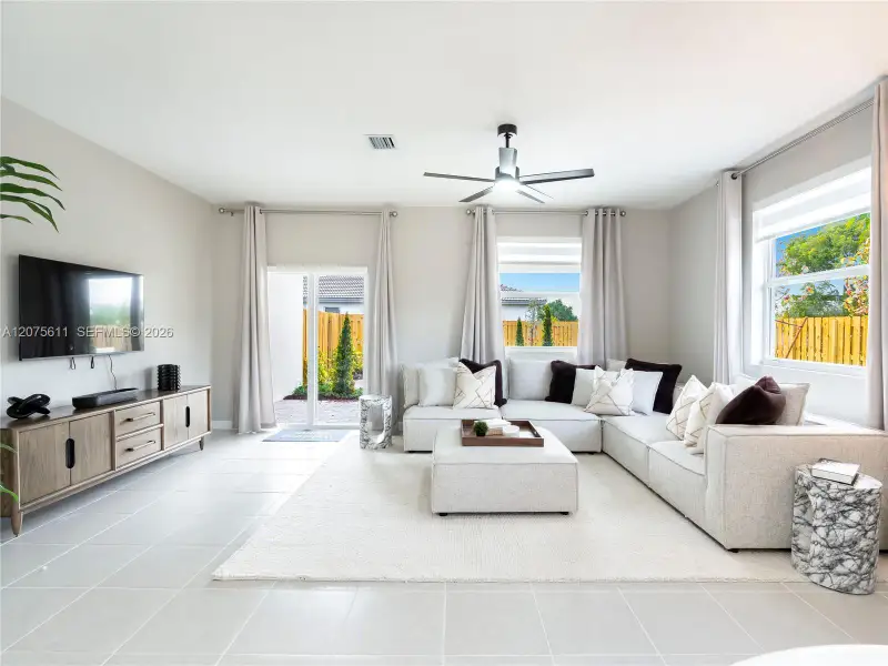 Furnished interior view inside a new home in Wildwood Groves, Miami (Image 22).
