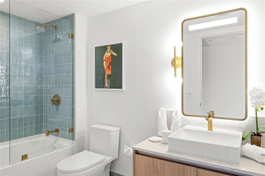 Furnished interior view inside a new home in , Miami (Image 42).