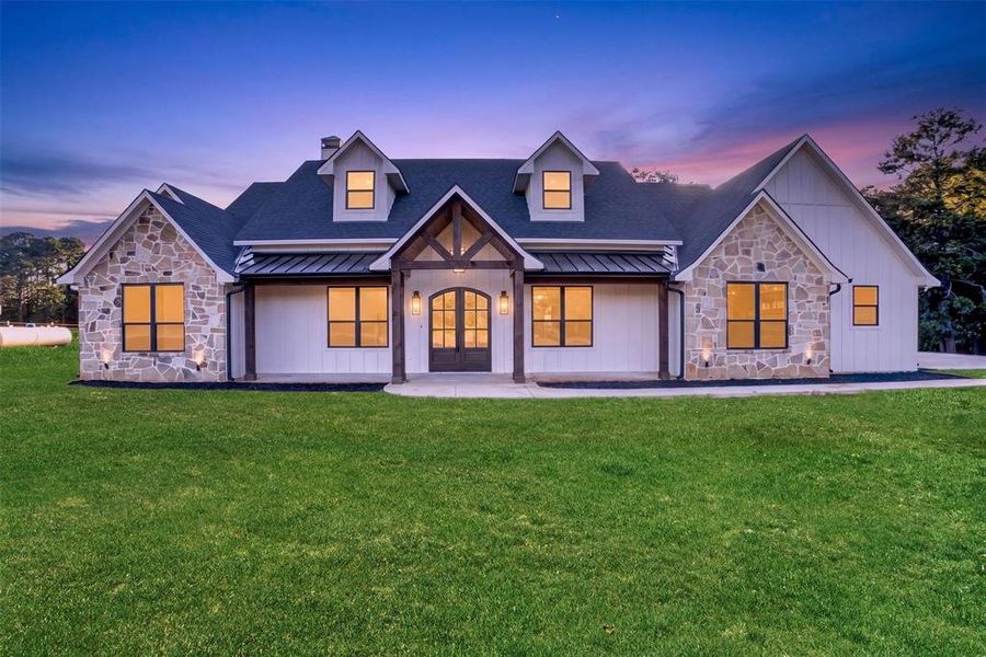 Front exterior of a new home in , Longview, TX, highlighting curb appeal (Image 21). Front exterior of a new home in , Longview, TX, highlighting curb appeal (Image 21).