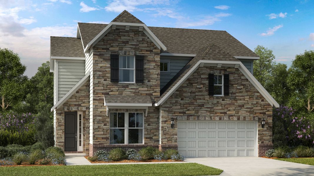 Representative exterior photo of a completed home built from the Adalyn by Taylor Morrison in Stafford at Langtree, Mooresville, NC (Image 18).