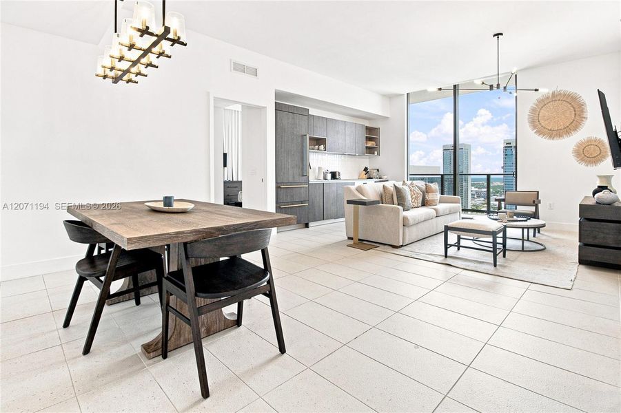Furnished interior view inside a new home in , Miami (Image 5).