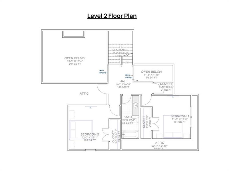 Level 2 floor plan Level 2 floor plan