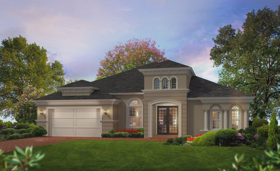 Representative exterior photo of a completed home built from the Costa Mesa II - Regency Series | 70' Wide Lots by ICI Homes in Plantation Bay, Ormond Beach, FL (Image 3).