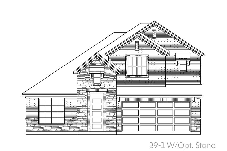 Representative rendering of the exterior for the Abernathy by John Houston Homes (Image 5).