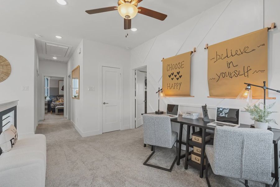 Representative furnished interior of a home built from the Riverdale by Chesmar Homes in Bridgeland, Elgin (Image 13).