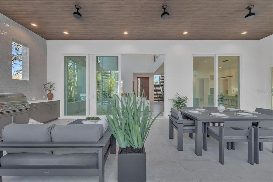 Exterior details and patio area of a home in , Sarasota (Image 29).