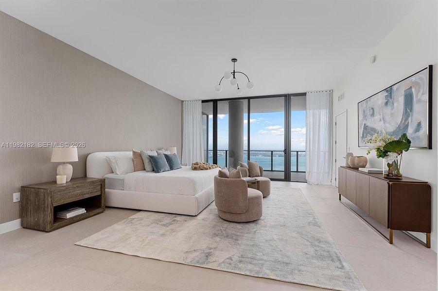 Furnished interior view inside a new home in , Miami (Image 34).