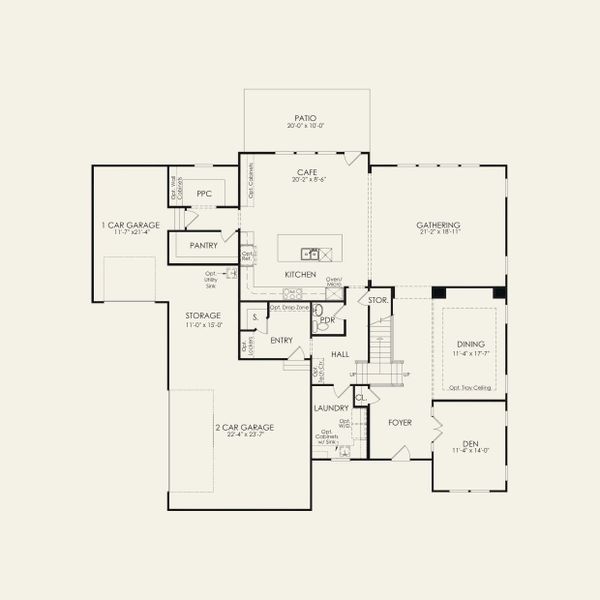 2D floor plan layout for the Barrington by John Wieland in McCoy Farm, Wesley Chapel, NC (Image 3). 2D floor plan layout for the Barrington by John Wieland in McCoy Farm, Wesley Chapel, NC (Image 3).