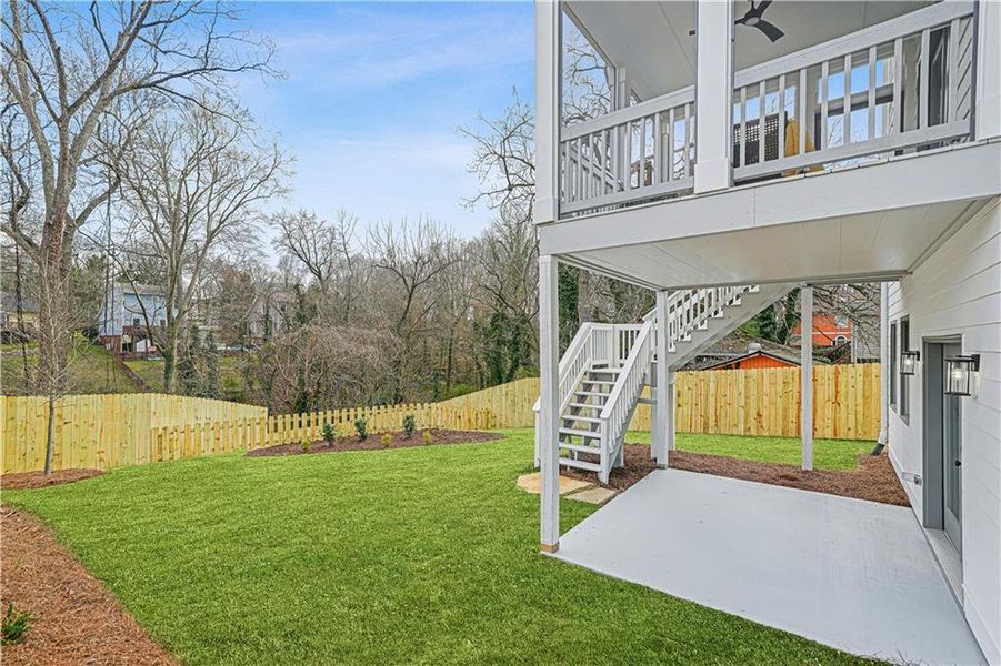 Exterior details and patio area of a home in , Atlanta (Image 30). Exterior details and patio area of a home in , Atlanta (Image 30).