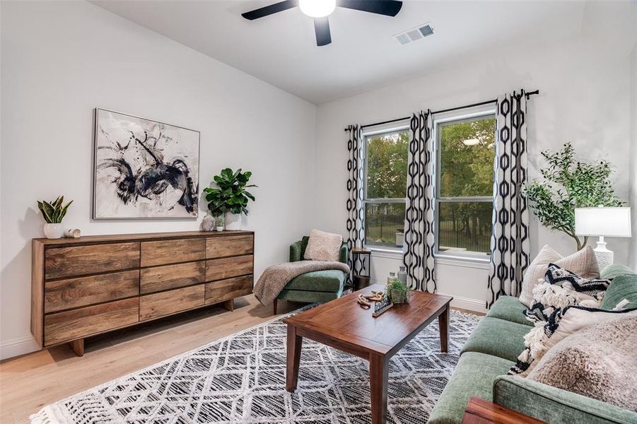 Furnished interior view inside a new home in Rockwood, Mansfield (Image 26). Furnished interior view inside a new home in Rockwood, Mansfield (Image 26).
