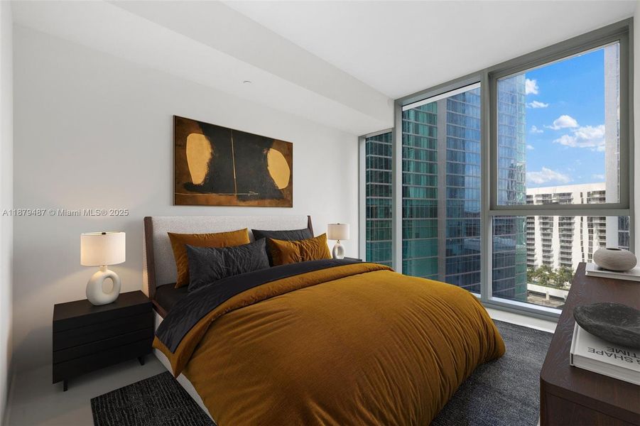 Furnished interior view inside a new home in , Miami (Image 9). Furnished interior view inside a new home in , Miami (Image 9).