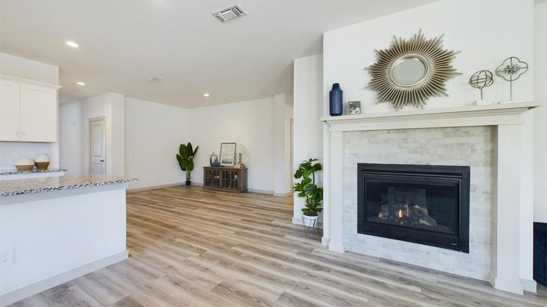 Representative furnished interior of a home built from the The Lakeway by D.R. Horton in Abbey Glen, Lubbock (Image 12).
