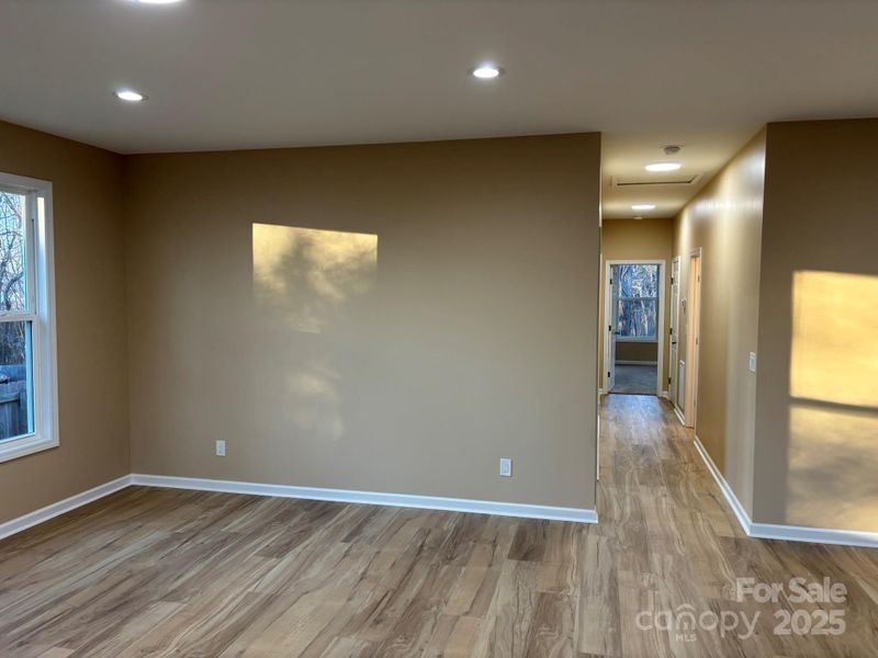 Living room leads to bedrooms/baths and flows nicely. Living room leads to bedrooms/baths and flows nicely.