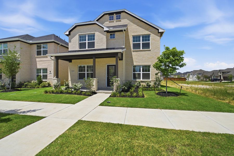 Front exterior of a new home in La Terra, Celina, TX, highlighting curb appeal (Image 2).