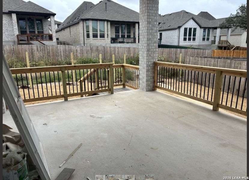 Exterior details and patio area of a home in The Ranches at Creekside, Boerne (Image 22).