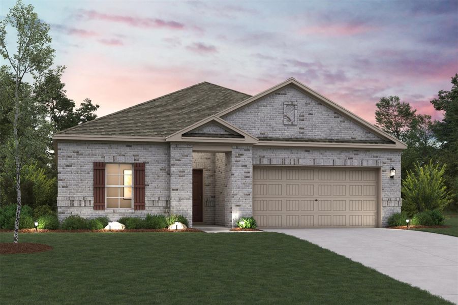 Front exterior of a new home in Woodshore, Clute, TX, highlighting curb appeal (Image 1). Front exterior of a new home in Woodshore, Clute, TX, highlighting curb appeal (Image 1).
