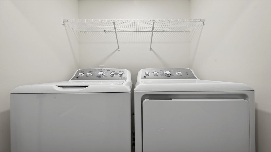 Laundry Room in Hayden Floorplan at Clear Springs Townhomes