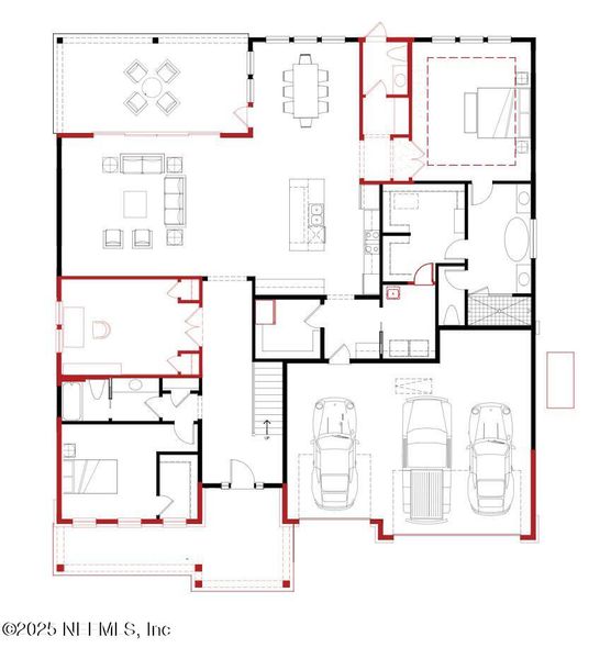 2D floor plan layout of this home in SilverLeaf, St. Augustine, FL (Image 4).
