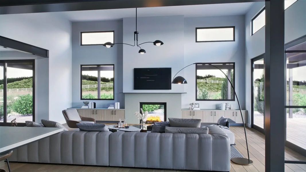 Representative furnished interior of a home built from the Cedar by Work Shop Colorado in Signature at Crystal Valley, Castle Rock (Image 9).