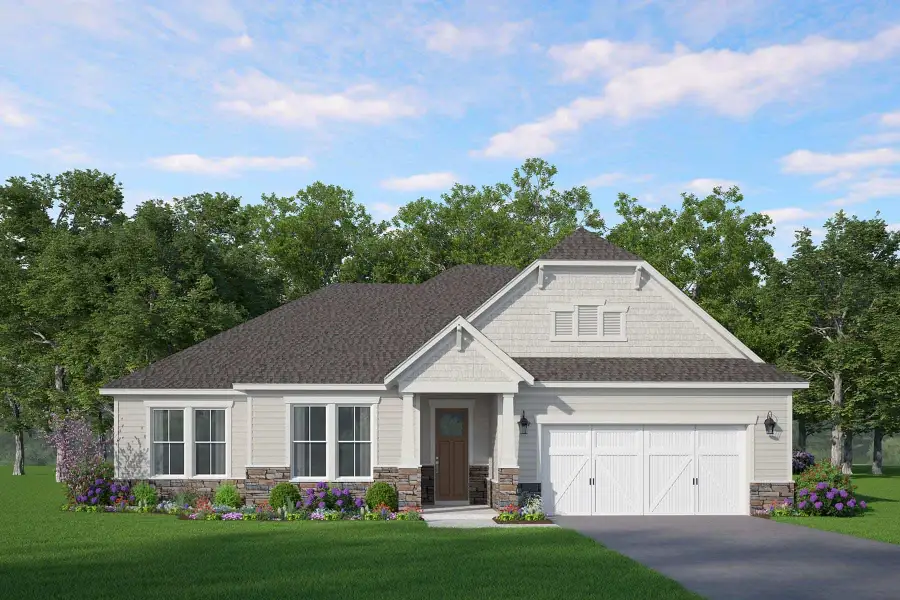 Representative exterior photo of a completed home built from the Ashford by McKinley Homes in Bay Creek Overlook, Loganville, GA (Image 3). Representative exterior photo of a completed home built from the Ashford by McKinley Homes in Bay Creek Overlook, Loganville, GA (Image 3).