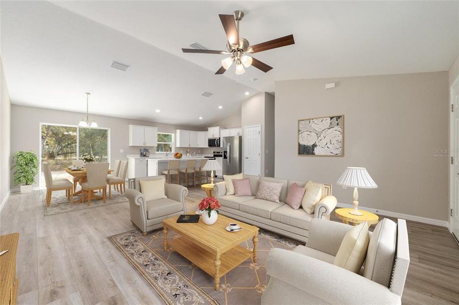 Furnished interior view inside a new home in , Ocala (Image 5). Furnished interior view inside a new home in , Ocala (Image 5).