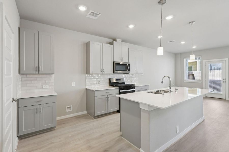 Furnished interior view inside a new home in Kemah Crossing - City Series, Kemah (Image 17). Furnished interior view inside a new home in Kemah Crossing - City Series, Kemah (Image 17).