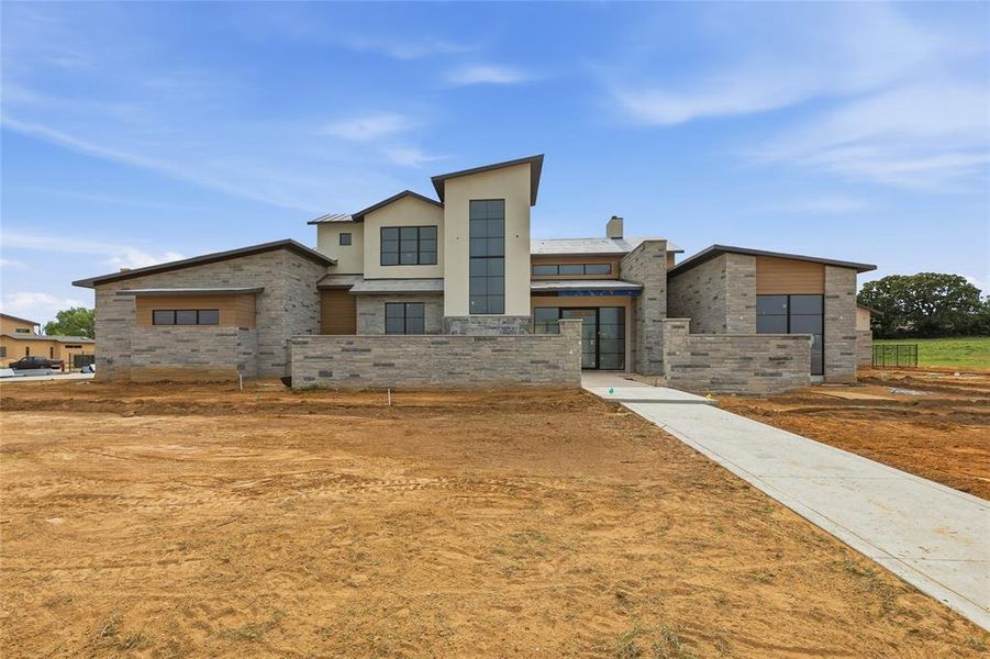 Front exterior of a new home in , Argyle, TX, highlighting curb appeal (Image 7).