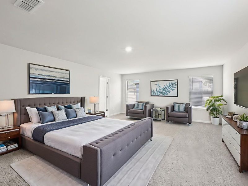 Furnished interior view inside a new home in Creekside at Oxford Park, Fairburn (Image 8).
