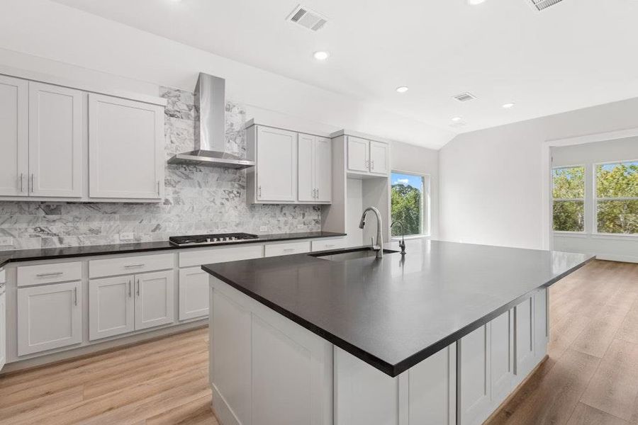 Furnished interior view inside a new home in Double Eagle Ranch, Cedar Creek (Image 6). Furnished interior view inside a new home in Double Eagle Ranch, Cedar Creek (Image 6).
