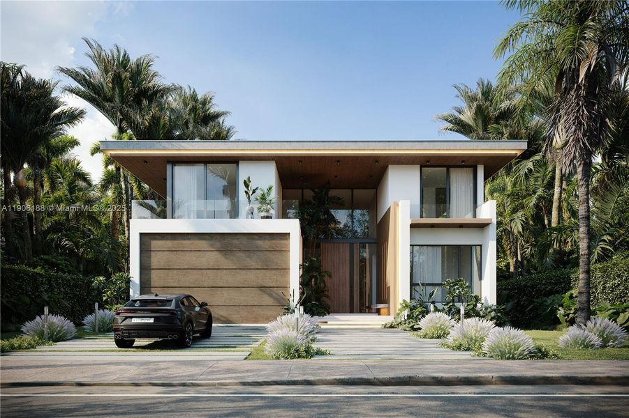 Front exterior of a new home in , Golden Beach, FL, highlighting curb appeal (Image 1).