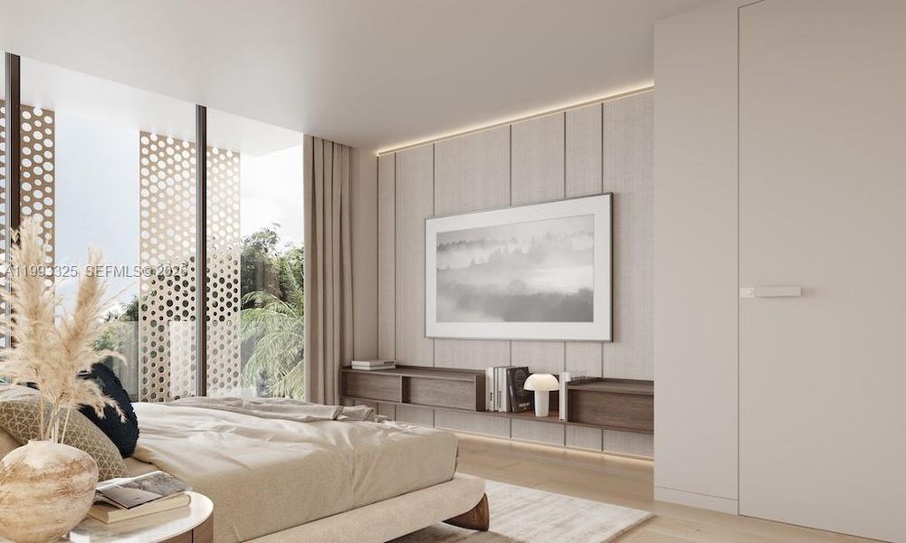 Furnished interior view inside a new home in , Miami Beach (Image 8). Furnished interior view inside a new home in , Miami Beach (Image 8).