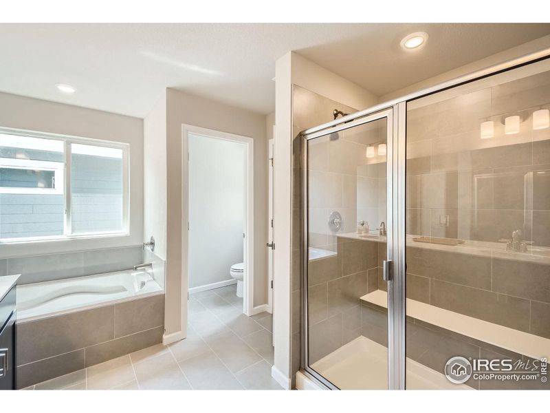 Separate shower and tub Separate shower and tub