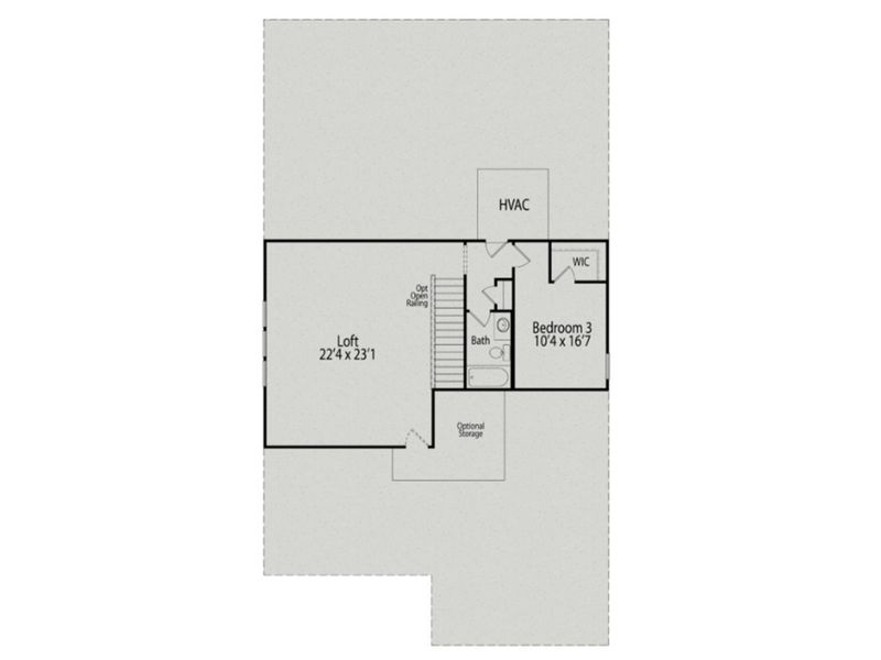 2D floor plan layout for the Birch II C by Davidson Homes LLC in Sage on North Main, Wake Forest, NC (Image 4).