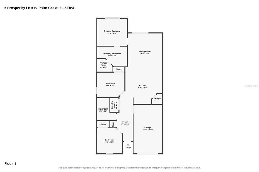2D floor plan layout of this home in , Palm Coast, FL (Image 5).