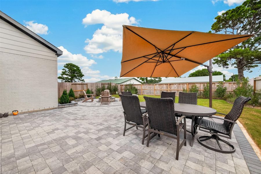 Extended patio for additional outdoor living Extended patio for additional outdoor living