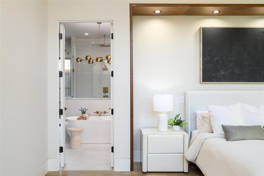 Furnished interior view inside a new home in , Dallas (Image 34).