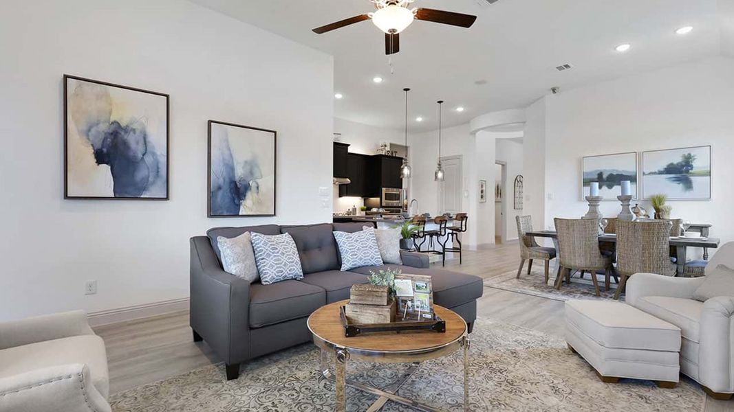 Representative furnished interior of a home built from the Juniper by Brightland Homes in Anna Ranch, Anna (Image 17).