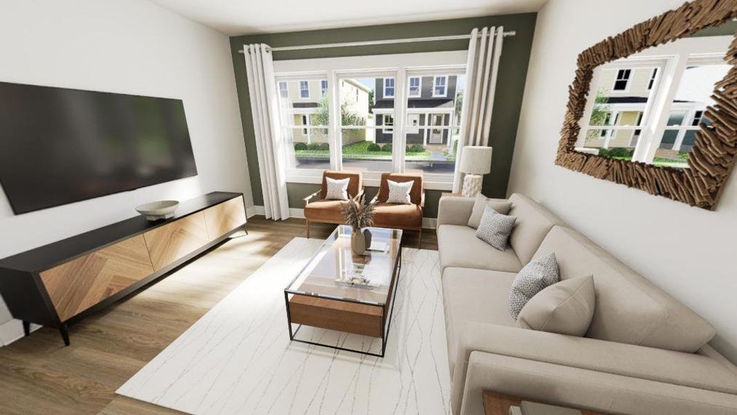 Furnished interior view inside a new home in The Preserve at Marks Creek, Knightdale (Image 3).
