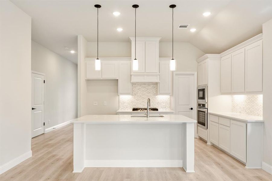 Furnished interior view inside a new home in Woodstone, Providence Village (Image 9). Furnished interior view inside a new home in Woodstone, Providence Village (Image 9).