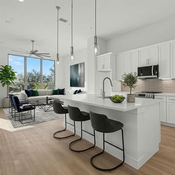 Furnished interior view inside a new home in , Farmers Branch (Image 13).