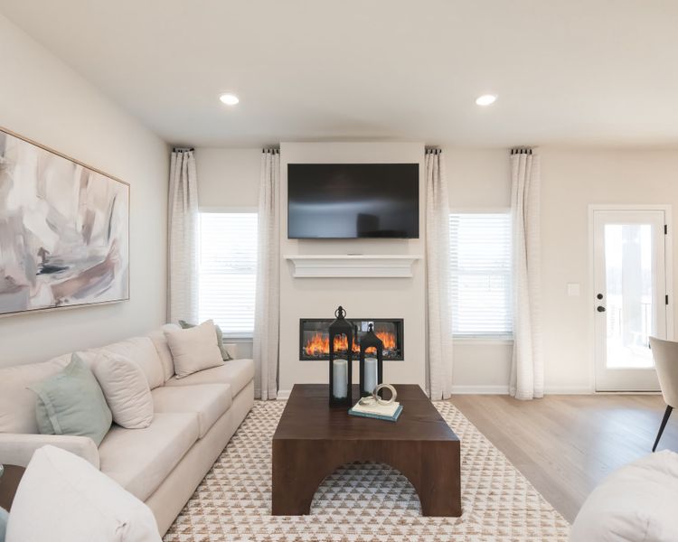 Furnished interior view inside a new home in Vines at Mill Creek - Estate Series, Braselton (Image 7). Furnished interior view inside a new home in Vines at Mill Creek - Estate Series, Braselton (Image 7).