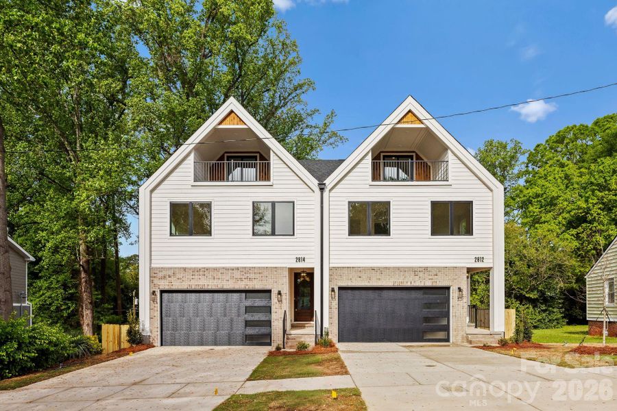 Front exterior of a new home in , Charlotte, NC, highlighting curb appeal (Image 26). Front exterior of a new home in , Charlotte, NC, highlighting curb appeal (Image 26).
