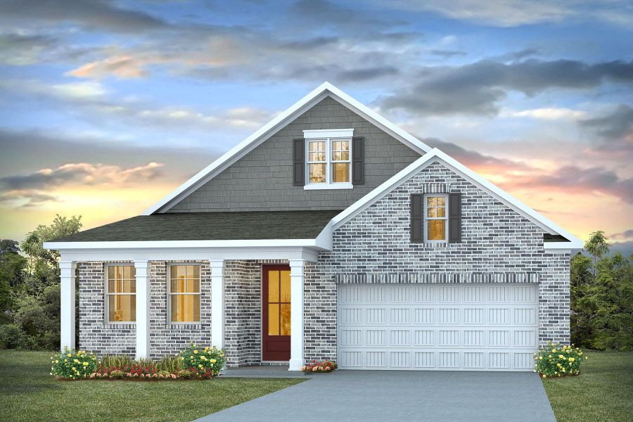 Representative exterior photo of a completed home built from the DARBY by D.R. Horton in Waterbridge, Myrtle Beach, SC (Image 2).