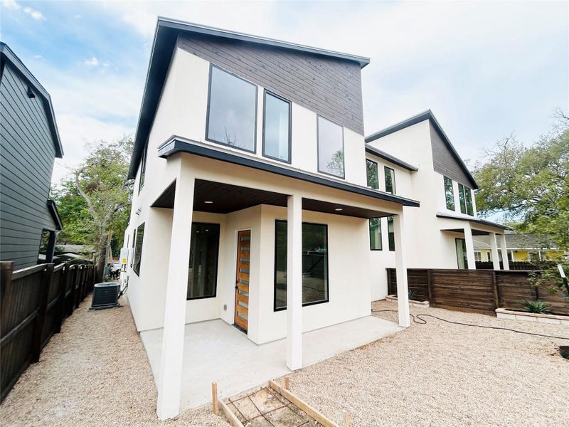 Exterior details and patio area of a home in , Austin (Image 15). Exterior details and patio area of a home in , Austin (Image 15).