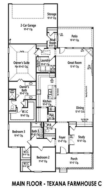 2D floor plan layout for the Birchwood III by Cambridge Homes in Lake Park, Rowlett, TX (Image 5). 2D floor plan layout for the Birchwood III by Cambridge Homes in Lake Park, Rowlett, TX (Image 5).