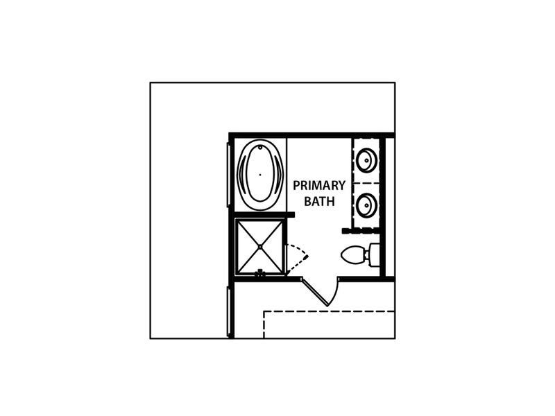 2D floor plan layout for the The Saxton by My Home Communities in Robins Estates, Warner Robins, GA (Image 4).