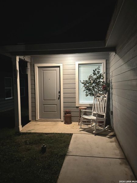 Exterior details and patio area of a home in Stone Garden, Elmendorf (Image 3).