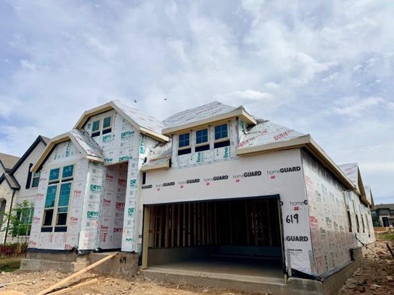 In-progress construction of a new home in Oaks at San Gabriel, Georgetown, TX (Image 4).